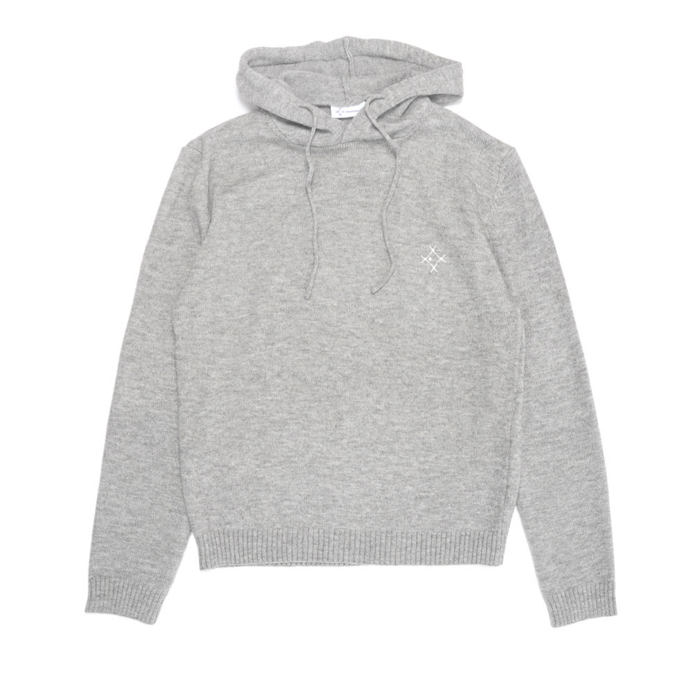 KNIT HOODIE GRAY