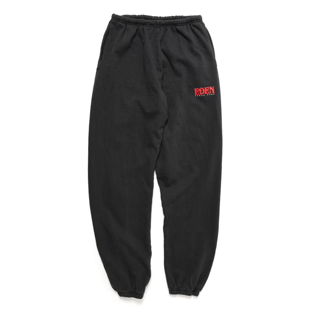 EDEN SWEATPANTS RECYCLED BLACK&RED-WHITE