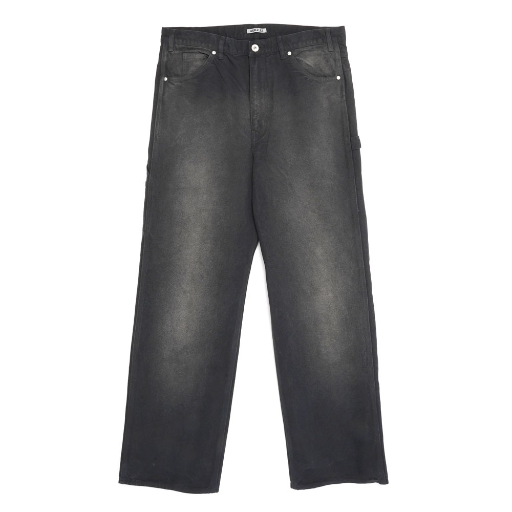 PRODUCT DYED ORGANIC COTTON DUCK PAINTER PANTS FADED BLACK A25AP03CD