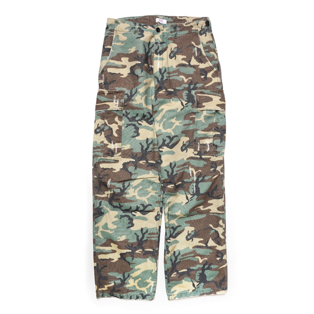 UNISEX PRINTED CARGO PANTS WOVEN GREEN