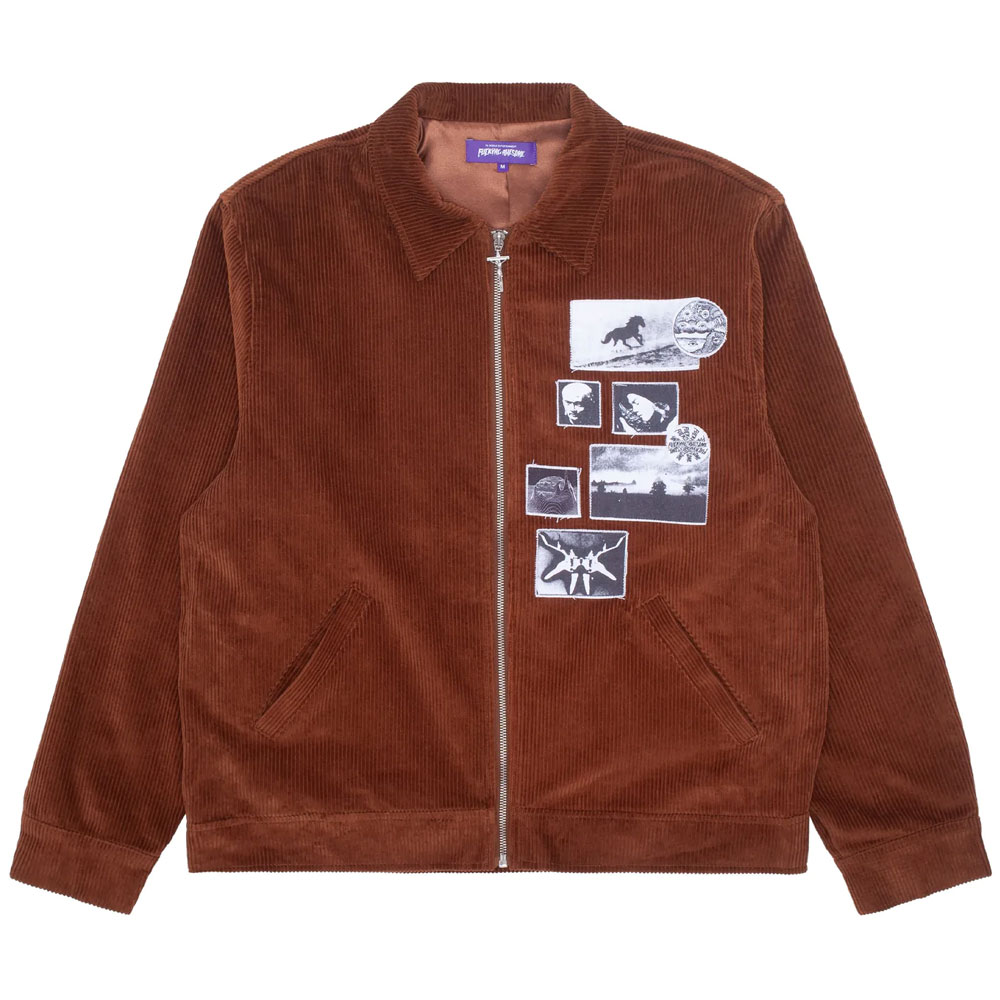 CORDUROY PATCH JACKET BROWN