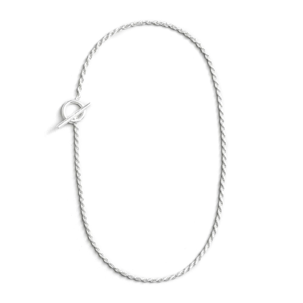 ROPE NECKLACE - LONG 101519 POLISHED SILVER