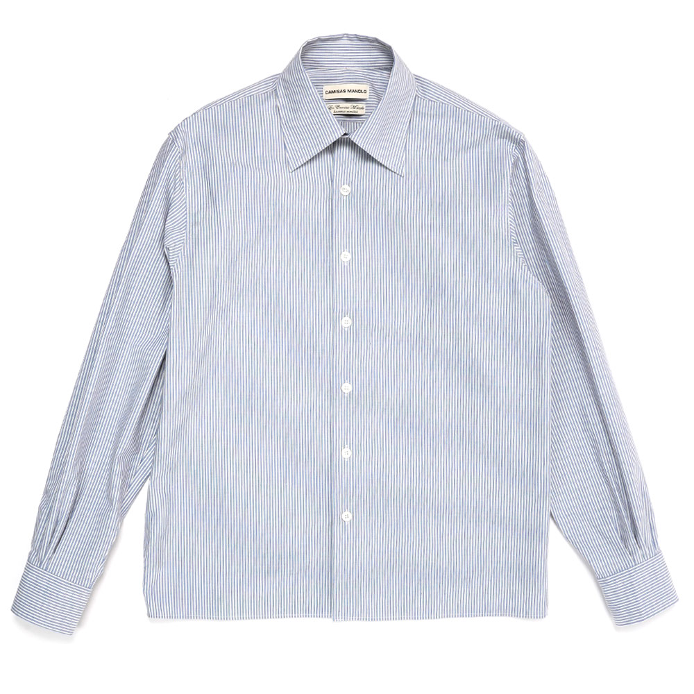 CAMISA SHIRT WHITE/BLUE STRIPES