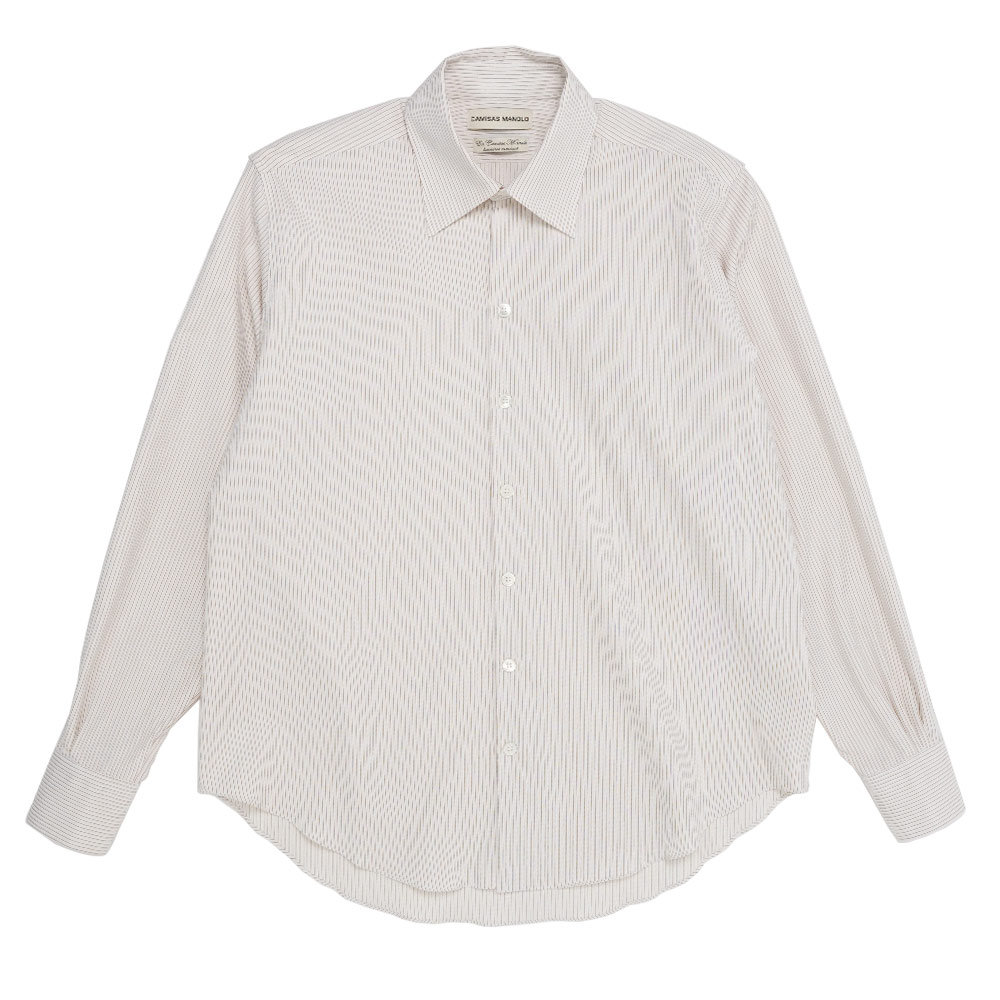 NORMAL SHIRT WHITE/OCHER STRIPES