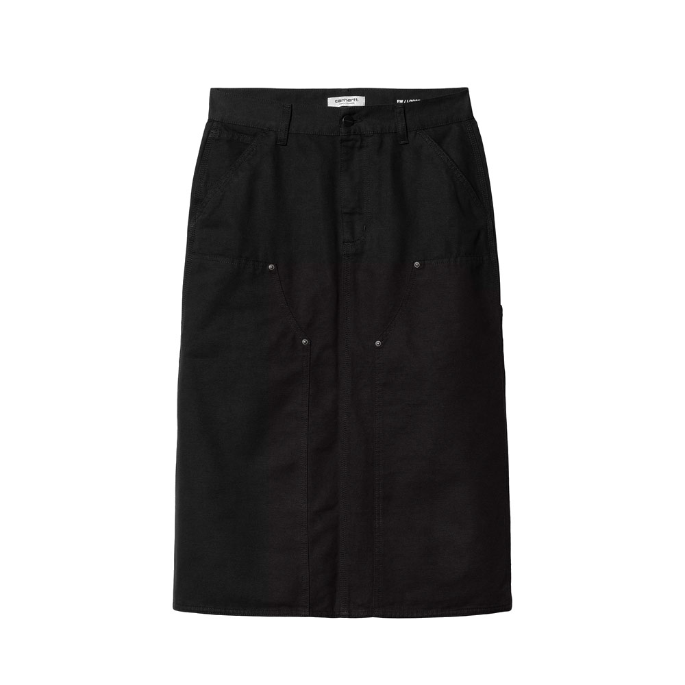 W DOUBLE KNEE SKIRT BLACK