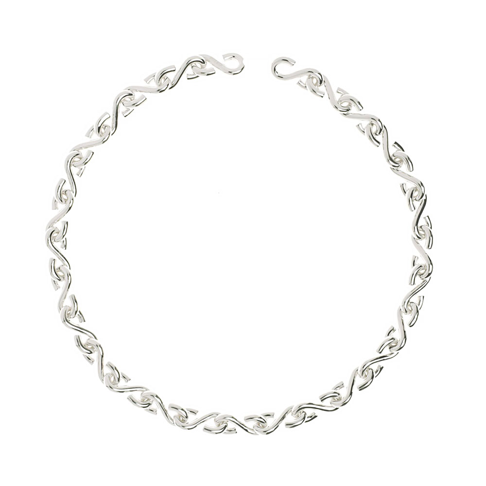S NECKLACE 101648 POLISHED SILVER