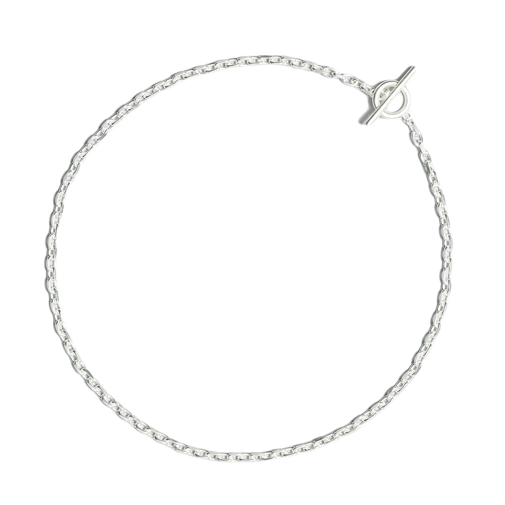 ANCHOR NECKLACE - LONG 101684 POLISHED SILVER