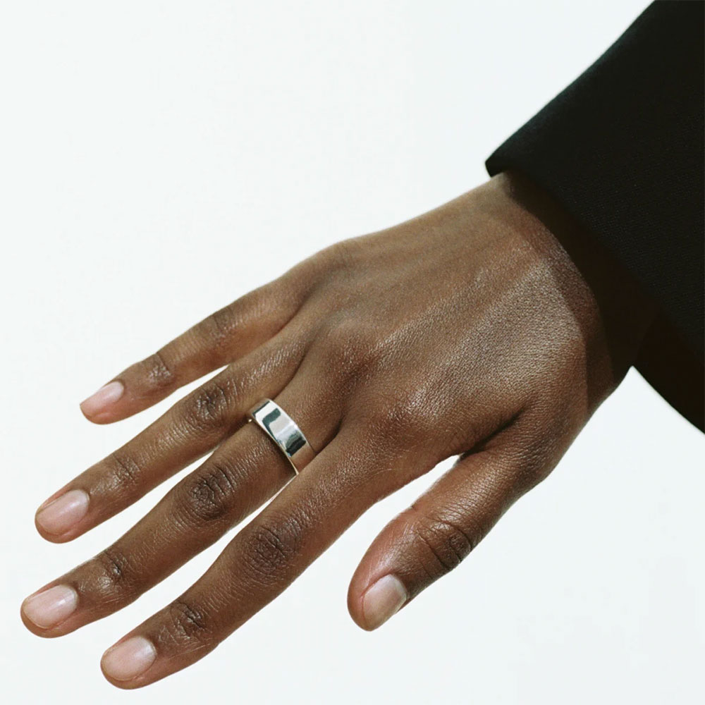 JKPT STORE / TIRE RING NARROW 101722 POLISHED SILVER