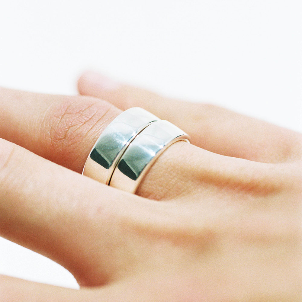 JKPT STORE / TIRE RING NARROW 101722 POLISHED SILVER
