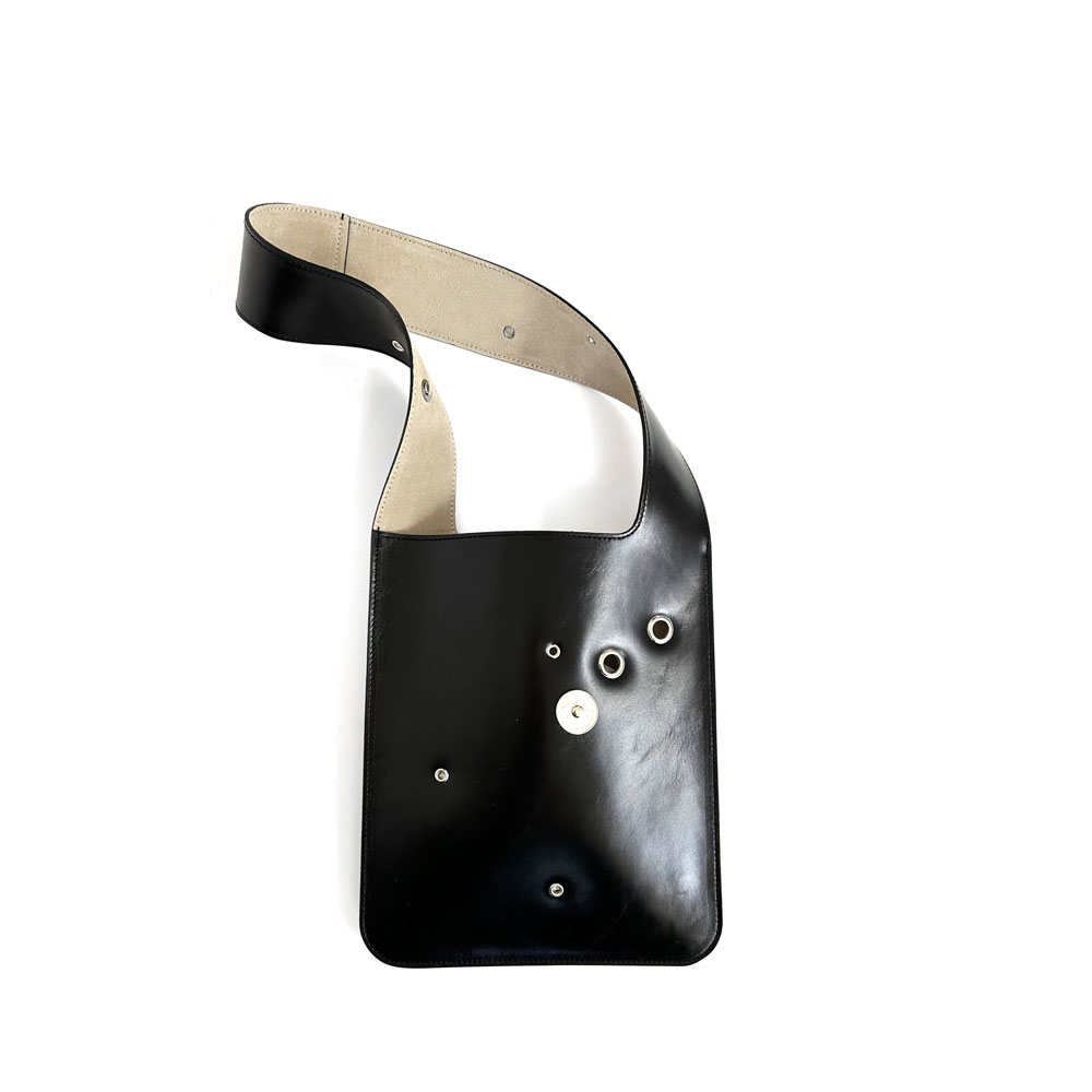 LEGAL TENDER SHOULDER BAG BLACK WITH SCATTERED STUDS