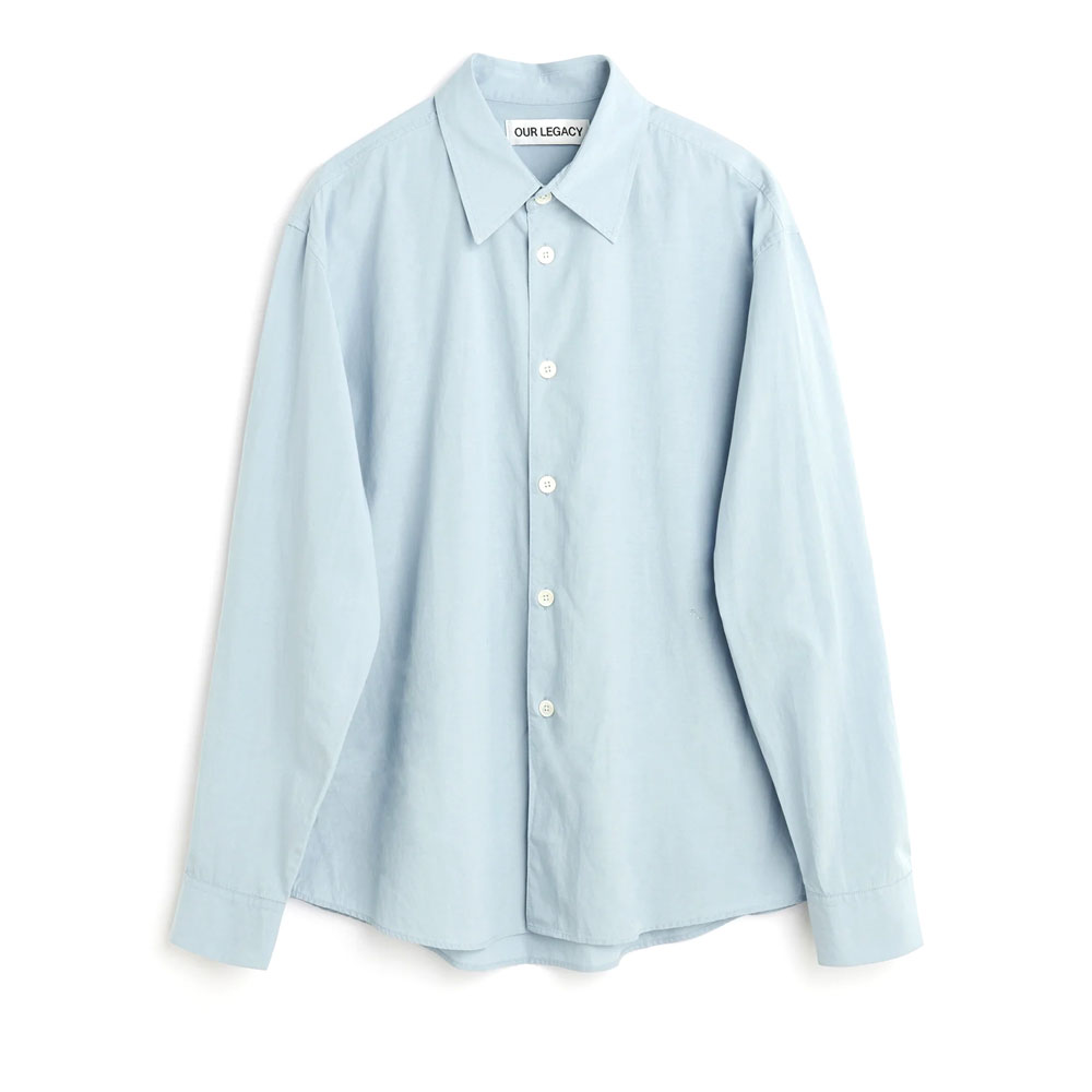 BEYOND SHIRT POWDER BLUE LIQUID POPLIN
