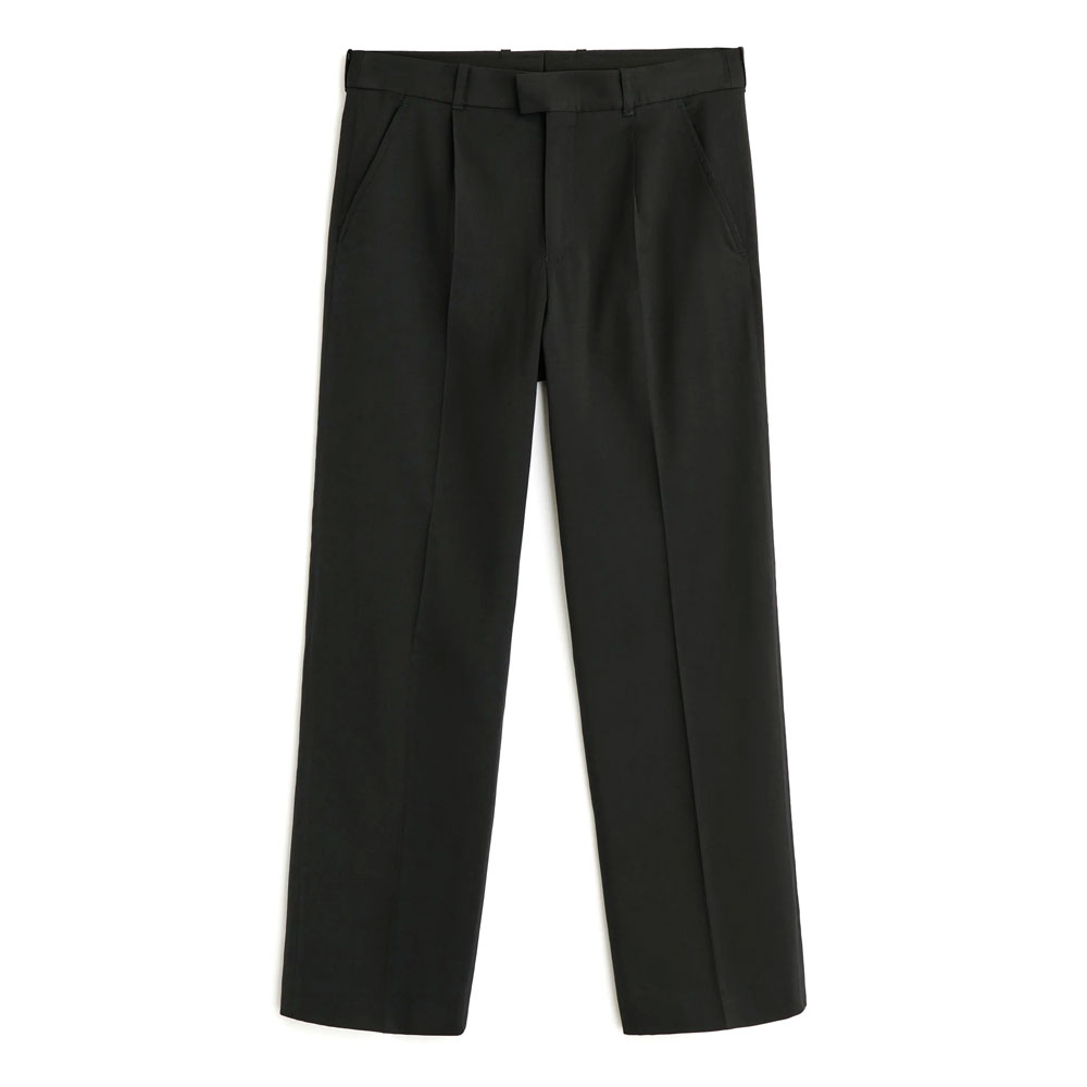 SLACK TROUSER BLACK WORSTED WOOL